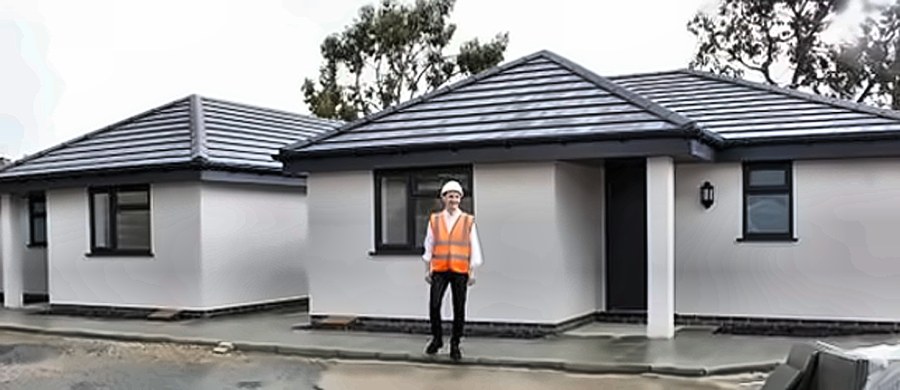 A completed scheme of single-storey supported homes, ready for handover